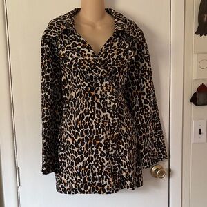 New York & Company Leopard Print Coat